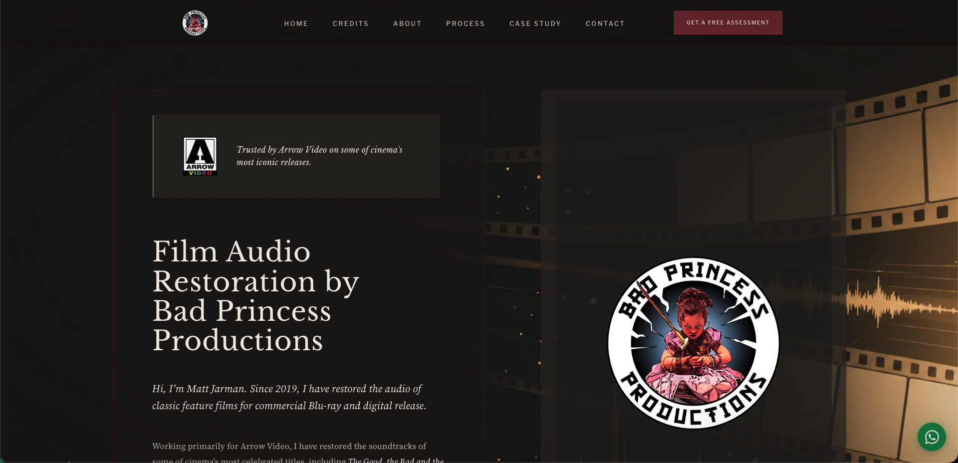 Bad Princess Productions film audio restoration website